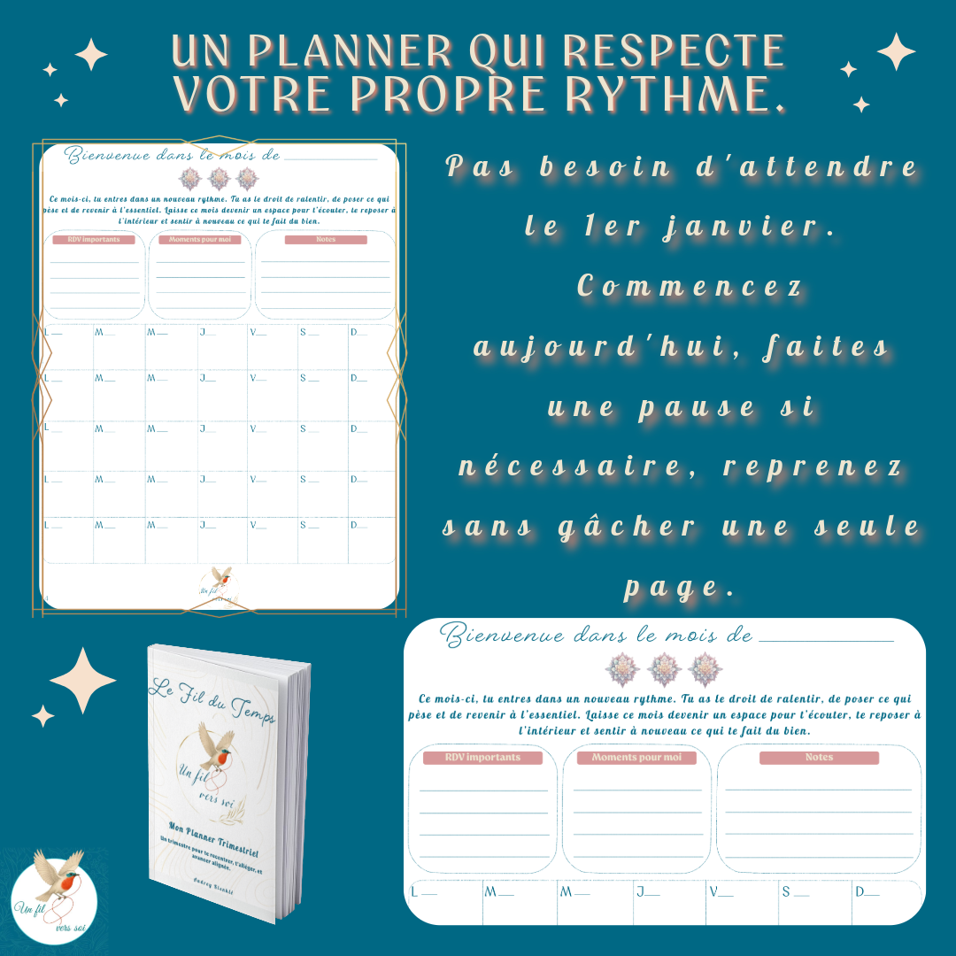 Le Fil du Temps - Mon Planner Trimestriel